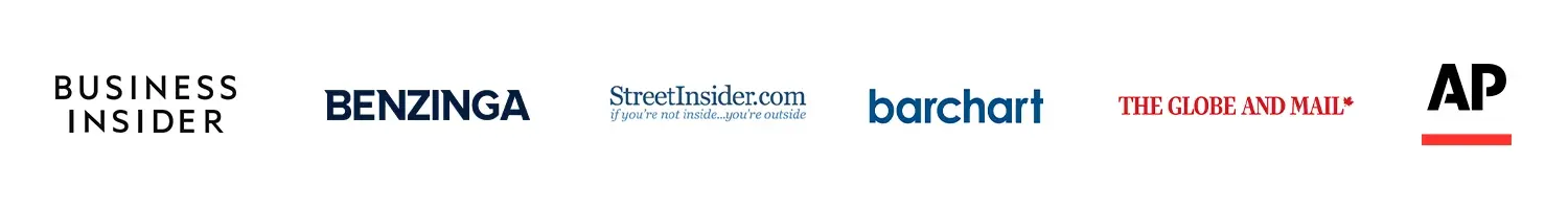Business Insider, Benzinga, StreetInsider.com, barchart, The Globe and Mail, AP